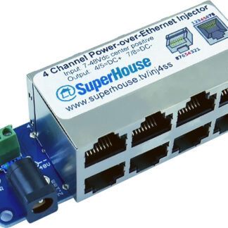 4-Channel Power-over-Ethernet Midspan Injector (Single Sided)