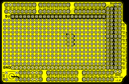 ProtoShield Mega for Arduino, old-style headers - Image 2