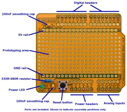 ProtoShield Basic for Arduino, old-style headers - Image 3