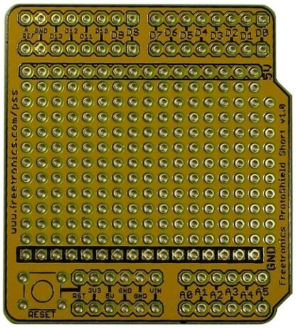 ProtoShield Short for Arduino, old-style headers